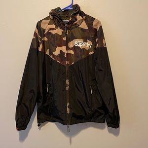 XL Superdry sport track + field windbreaker jacket .